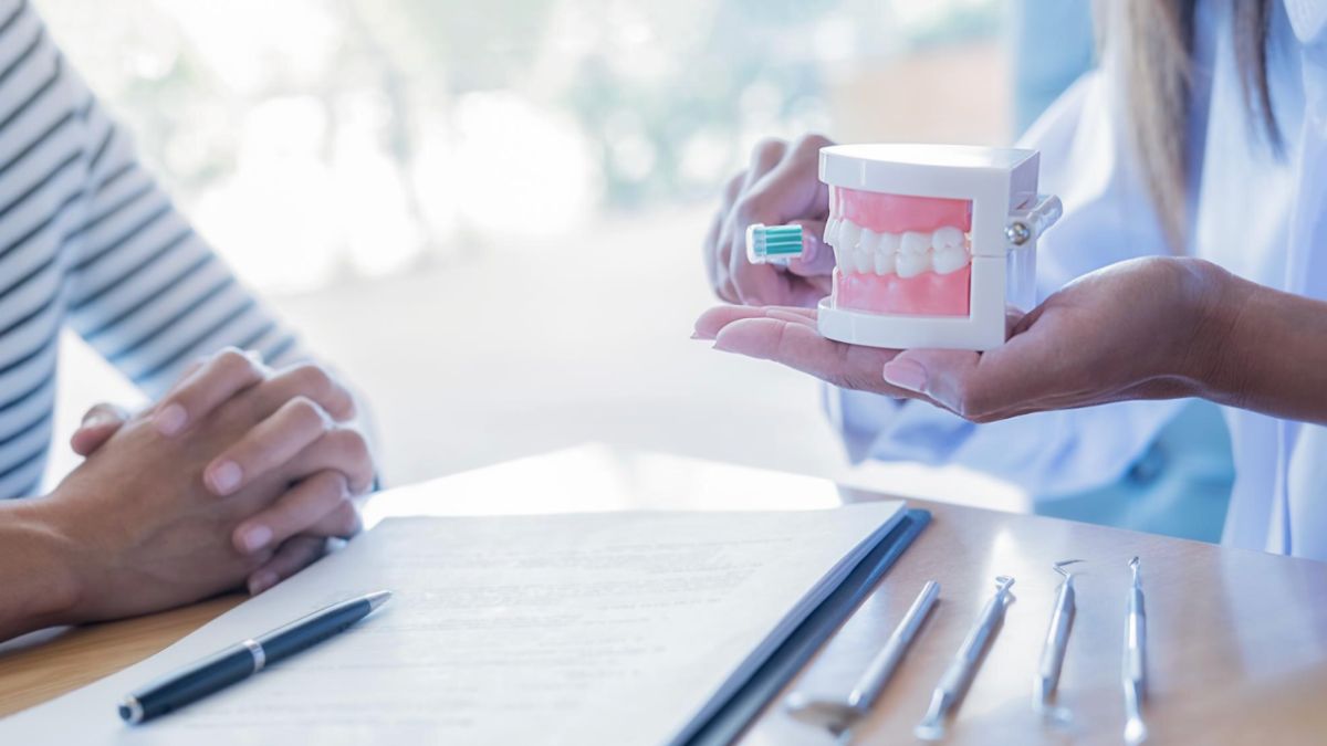 Display of dental implants at Smiles Dentistry in Lantana, FL, showcasing innovative dental solutions for patients.
