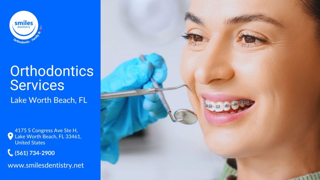 A woman undergoing orthodontic treatment showcasing the importance of oral health.