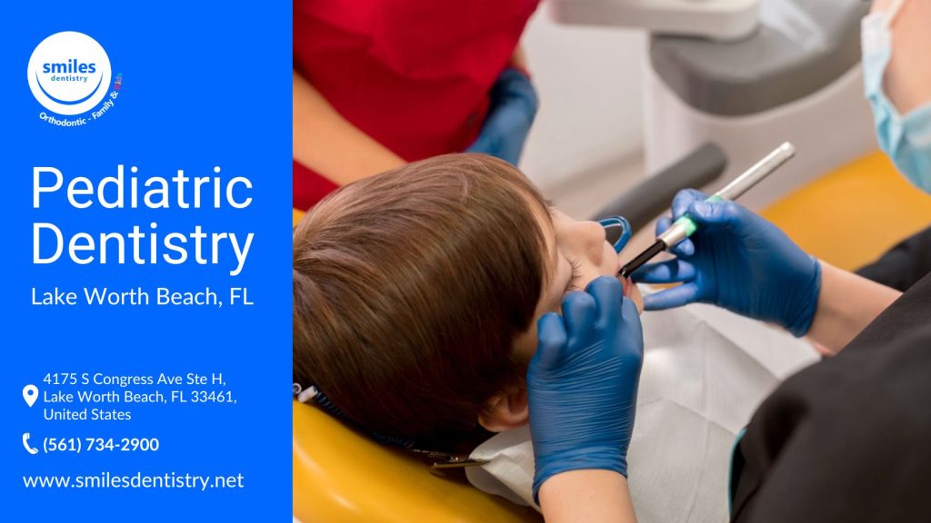 A child at Smiles Dentistry during a dental checkup, emphasizing the focus on pediatric dentistry and child comfort.